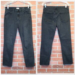 Frame Le High Straight Jeans Size 29 Black Denim Mid-Rise